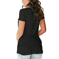 Usmixi ženske bluze i vrhovi Dressy prozračan udobnost sa slobodnim vježbama Pulover majica sa džepom