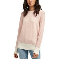 Ženska boja blokirani džemper, ružičasti, X-mali