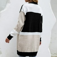 Cardigan za žene Trendy Plus size Labavi fit boja blok pletena modna jakna padaju džempere