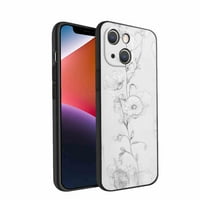Floral-telefonska futrola za iPhone za žene Muška Pokloni, Mekani silikonski stil Otporan na udarce