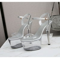 Platform serije Velike veličine Žene cipele Sandale Wakwalk Prozirne kristalne cipele Vjenčanje LFD