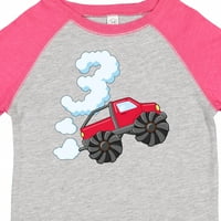 Inktastični treći rođendan monstrum kamion zabavni poklon mališani dječak ili majica toddler