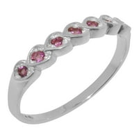 Britanci izrađeni sterling srebrni prsten sa prirodnim ružičastim turmalinskim ženskim prstenom - Opcije