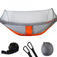 Orchip Camping Hammock s neto komarcem, prijenosni najlon HAMMOCK ruksak za kampovanje, siva