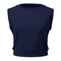 Ženske elegantne gornje košulje Solid Color Sportska majica bez rukava za nošenje rukava za sportska