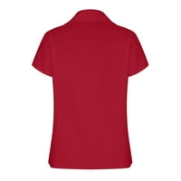 Pbnbp Ženski multikolor V rezervat kratkih majica za laticu, ljubičaste bluze za žene