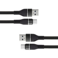 Bemz USB-C do USB-A kablovi za Sony Xperia III - 3. stopa - crna - pakovanje