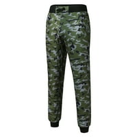 B91XZ Muške vježbe muške kamuflažne print pantalone hlače labave ležerne modne pantalone za duge pantalone