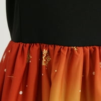 Absuyy svečane haljine za žene V izrez dugih rukava Vintage Božić Božić Retro haljine haljine narančaste