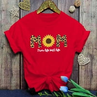 Amousa majice za žene Žene Mom Life T-majice Grafičke košulje Smiješno pismo Štampani majica Majčin