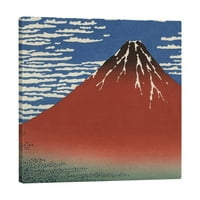 Artverse Katsushika Hokusai Fini vjetar čistog jutra Galerija-zamotana platna ljubičasta i zelena 12