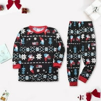 Odeerbi Božićne pidžame za porodičnu podudaranje odjeće Dječji dugi rukav Outfit Odštampana kućna odjeća