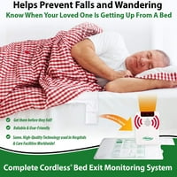 Smart Caregiver Corporation Bežični krevet Izlaz iz izlaza na praćenje Alarm sa jastukom za osjetljivost