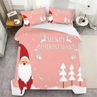 Prekrivač pokrivač Crtani božićni otac tiskani ružičasti kućni tekstil Sretan božićni slikarski komponirani