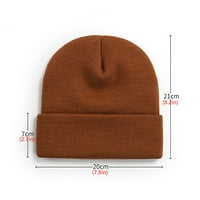 Muška i ženska jesenja i zimska fakultetska stila topla čvrsta boja vezeni pleteni šešir