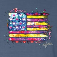Divlji Bobby, šarena neonska zastava, Americana American Pride, Ormar-obojeno Opremljeno izgled kratkih