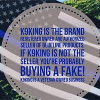 K9King kažnjavača lubanja tattersirana potpišena američka zastava Reflektirajuća deca sa tankom plavom