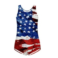 Ženska jedno kupanje modne dame USA USA Neovisnosti Dan jula Sijamsko štampano kupaći kostimi