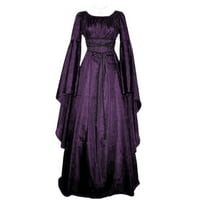 Labava haljina s dugim rukavima Žene Ležerne prilike za Halloween s dugim rukavima Solid Gothic Cosplay