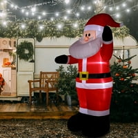 Skočite u zabavu 8ft Božićna Santa Claus Guhanja Ureda Ureda, na napuhavanje Santa Claus sa LED svjetlima,