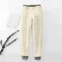 Termalno donje rublje za žene tiskane elastične hlače od ruka Zimske termalne gamaše tople duge hlače, siva