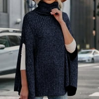 Ženski jesenski zimski džemper sa Knit Cape Wrap Loase Fit Dizajn za rođendanske pozorne zabave Show prerušiti se