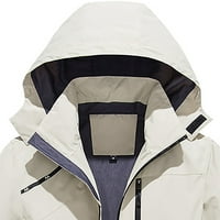Symoidni muški kaputi i jakne - jakna casual sportovi vjetrovitorokir s kapuljačom, bijeli m