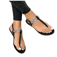 Pafei Tyugd žensku kanđu Sandal, žene flip flops kristalne sandalne cipele za ljeto plaža ravne sandale