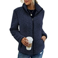 Moderna jakna za žene Modni ovratnik od pulover puloverskog ležernog rukava s dugim rukavima