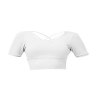 Ženska joga fitness devet nude stread tankih rukav majica za košulje za prsa odjeća za vježbanje sportskih