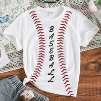 Girl Direchirt djevojke dugih rukava veličine bluza majica na vrhu casual bejzbol 3D otisci toddler