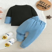 Wassery Baby Boy Halloween Outfits Duge rukave s dugim rukavima ručna dukserica + hlače postavljena