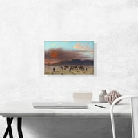 Karavan u pustinjskom platnu Art Print by Jean Leon Gerome - Veličina: 18 12