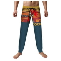 Muška moda tiskana kućna ležerna pantalone Pajamas tanke elastične ravno hlače Dressy Cosy Elastict
