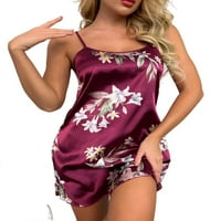 Ženske spavaćice Sleeress cvjetni klizni haljina Sleephirts Burgundy XXL