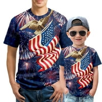 Četvrti jul Muški T-Shir, Muška majica Grafički na otvorenom Ležerne prilike kratkih rukava za dečka MENS majice, XS