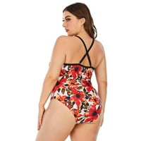 Novogodišnje ljetna odjeća za žene, AXXD Plus veličina Jedna ruched Tummy Control kupaći kostimi Bikini