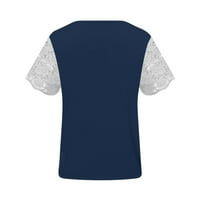 Ljetni vrhovi za žene plaža Omladina modna tiskana ženska majica tamno plava veličina xxl
