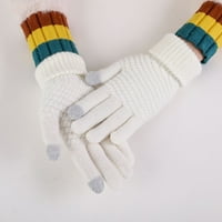 Heiheiup žene muškarci tople strije Pletene rukavice mittens zimske drže tople pletenje na otvorenim rukavicama rukavice mittens žensko hladno vrijeme