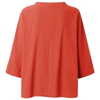 Giligiliso bluze za žene plus veličine modne ženske V-izrezne rukave od pune ležerne majice