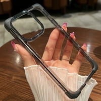 Dteck za iPhone Pro MA Case, Clear Anti Yelling TPU poklopac branika sa kvadratnim ivicama Thrican Ispun
