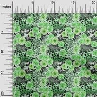 Onuone pamuk poplin kože zelene tkanine kože sa cvjetnim zanatskim projektima Dekor tkanina štampan dvorište široko