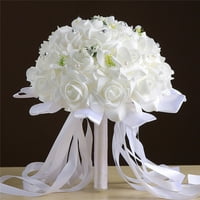 Fdelink Roses djeverudes vjenčani buket Bridal umjetni svileni cvjetovi vjenčana djeveruša bijela