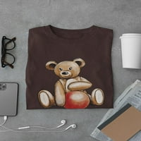Teddy Bear Holding Crvene kuglične majice Muškarci -Mage by Shutterstock, muški veliki