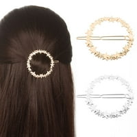 Clip za kosu šuplja kosa minimalistički krug metalni okrugli kopča za kosu za tanku kosu