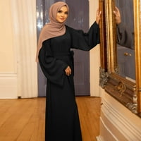 Yinguo ženska ležerna puna haljina rukava Abaya Arap Kaftan haljina
