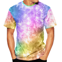 Dnevni tie-dye stil tiho majice 3D puni tisak Men Tops Streetwear Beach 3D pune majice Havajske majice