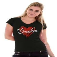 Heartbreaker smiješan Valentinovos Dan ženske majice V-izrez Brisco brendovi 3x