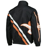 Muški Mitchell & Ness Black Texas Longhorns eksplodirao je logo zagrijavanje punog zip jakne