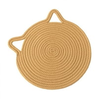 Heiheiup domaćinstvo kreativno tkani uši za uši japanska izolacijska ploča za trpeznjak stol mačak pamuk